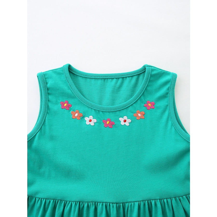 Children’s Sleeveless Embroidered Casual Dress Apparel and Accessories