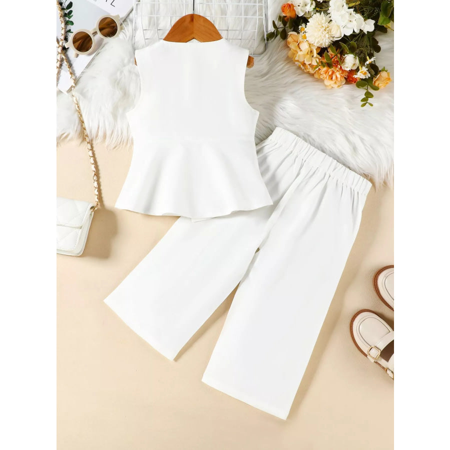 Children’s Sleeveless Top and Wide Leg Pants Set Apparel and Accessories
