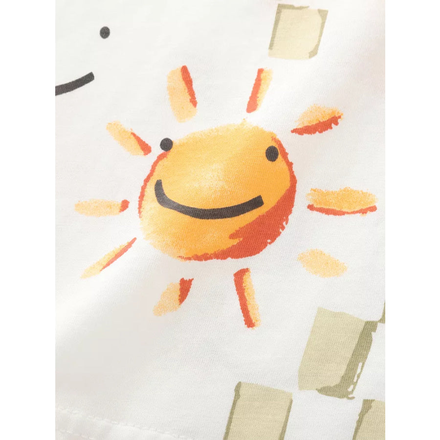 Children’s Smiley Sun Print T-Shirt Apparel and Accessories