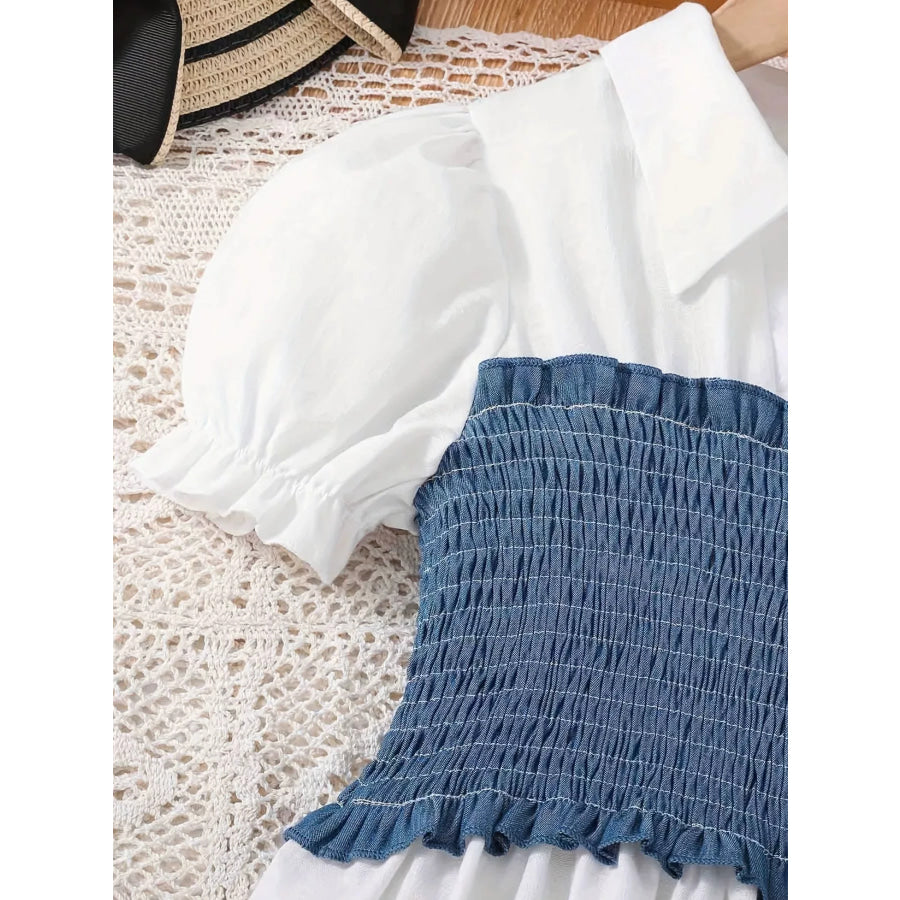 Children’s Smocked Blouse and Wide Leg Pants Set Apparel and Accessories
