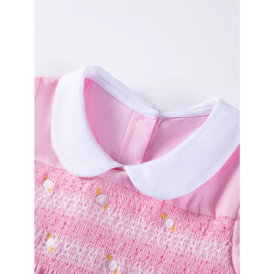 Children’s Smocked Bodice Peter Pan Collar Dress Apparel and Accessories