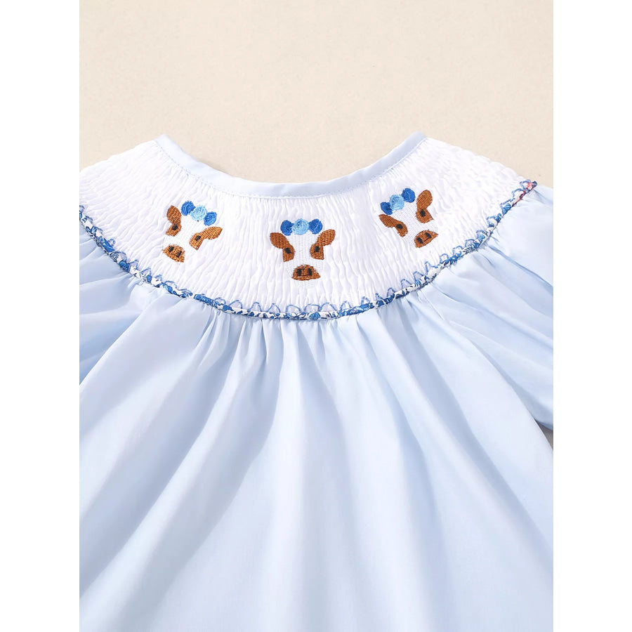 Children’s Smocked Floral Blouse and Shorts Set Apparel and Accessories