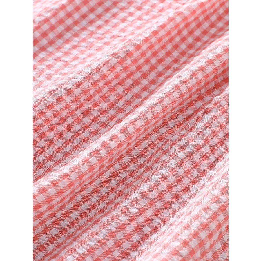 Children’s Smocked Plaid Ruffle Sleeve Dress Apparel and Accessories