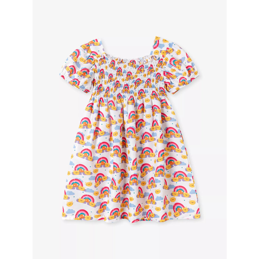 Children’s Smocked Puff Sleeve Dress Apparel and Accessories