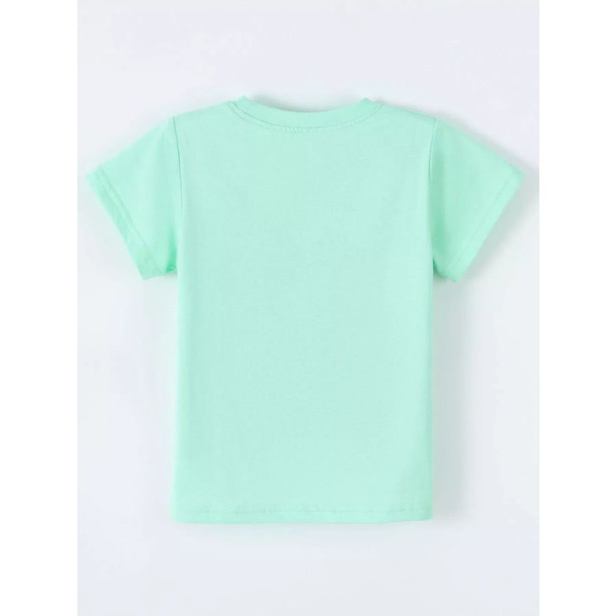 Children’s Snail and Bunny Race Graphic Short Sleeve T-Shirt Apparel and Accessories
