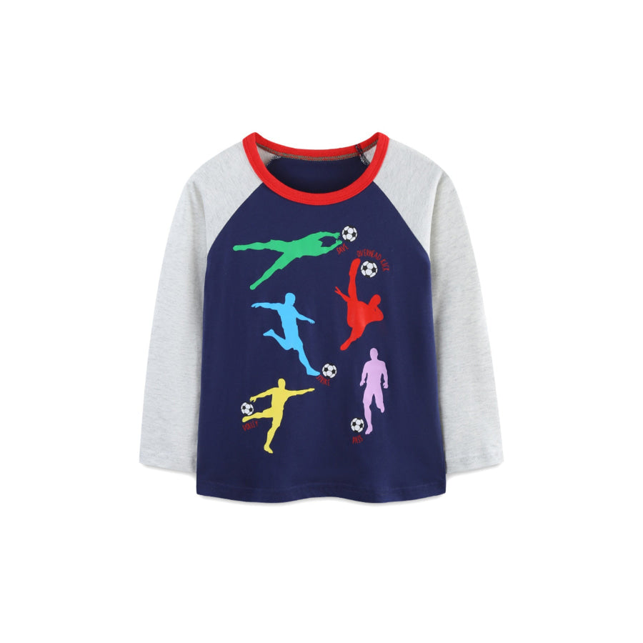 Children’s Soccer Player Graphic Long Sleeve T-Shirt Apparel and Accessories