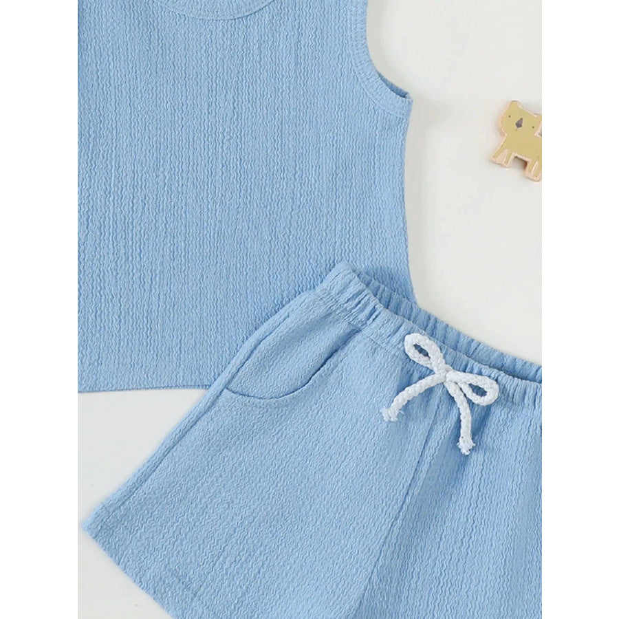 Children’s Solid Color Tank and Shorts Set Apparel and Accessories