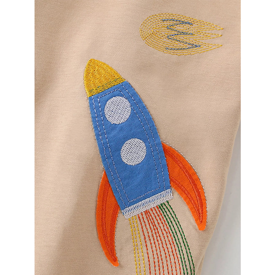 Children’s Space Adventure Embroidered T-Shirt Apparel and Accessories