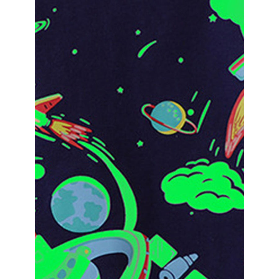 Children’s Space Adventure Graphic Round Neck T-Shirt Apparel and Accessories