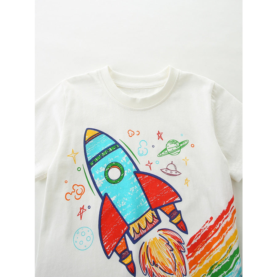 Children’s Space Graphic T-Shirt 3 Piece Set Apparel and Accessories