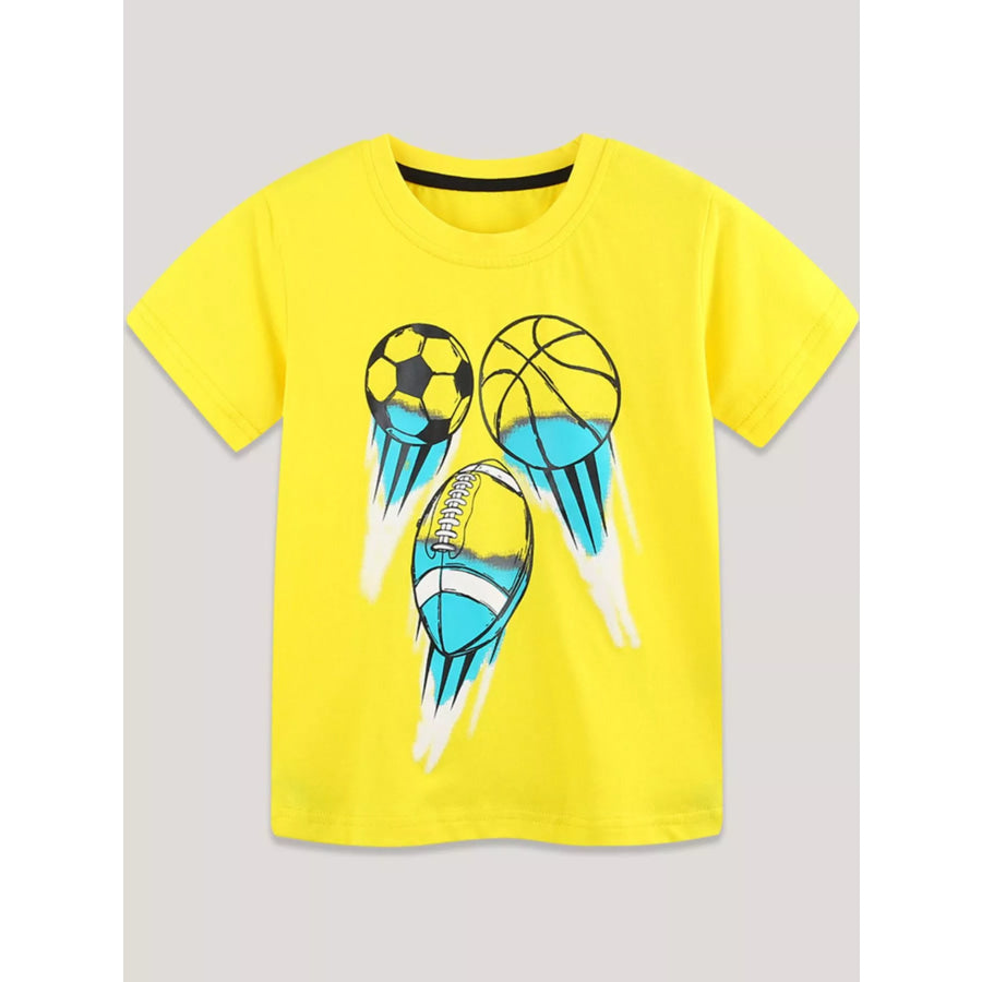 Children’s Sporty Graphic Short Sleeve T-Shirt Apparel and Accessories