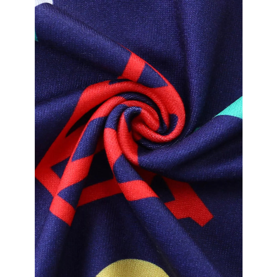 Children’s Sporty Print Round Neck Tee and Shorts Set Apparel and Accessories