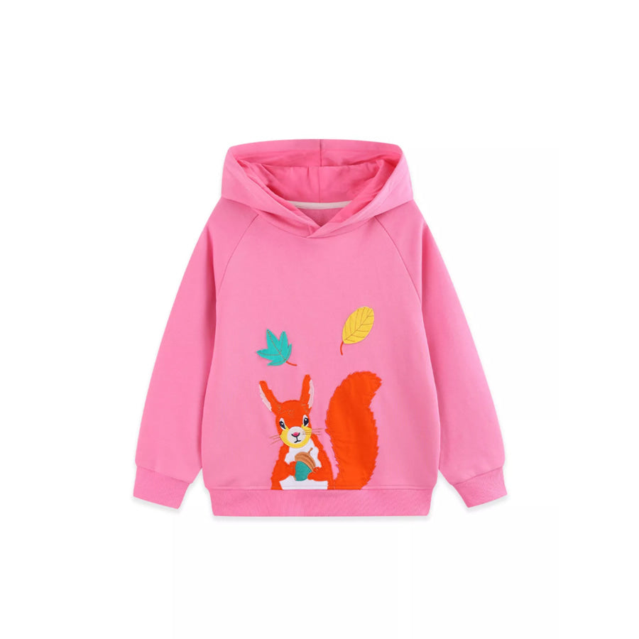 Children’s Squirrel Raglan Sleeve Hoodie Apparel and Accessories