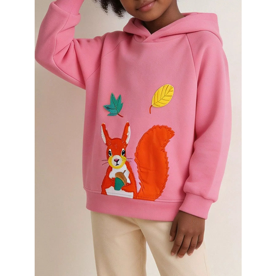 Children’s Squirrel Raglan Sleeve Hoodie Apparel and Accessories