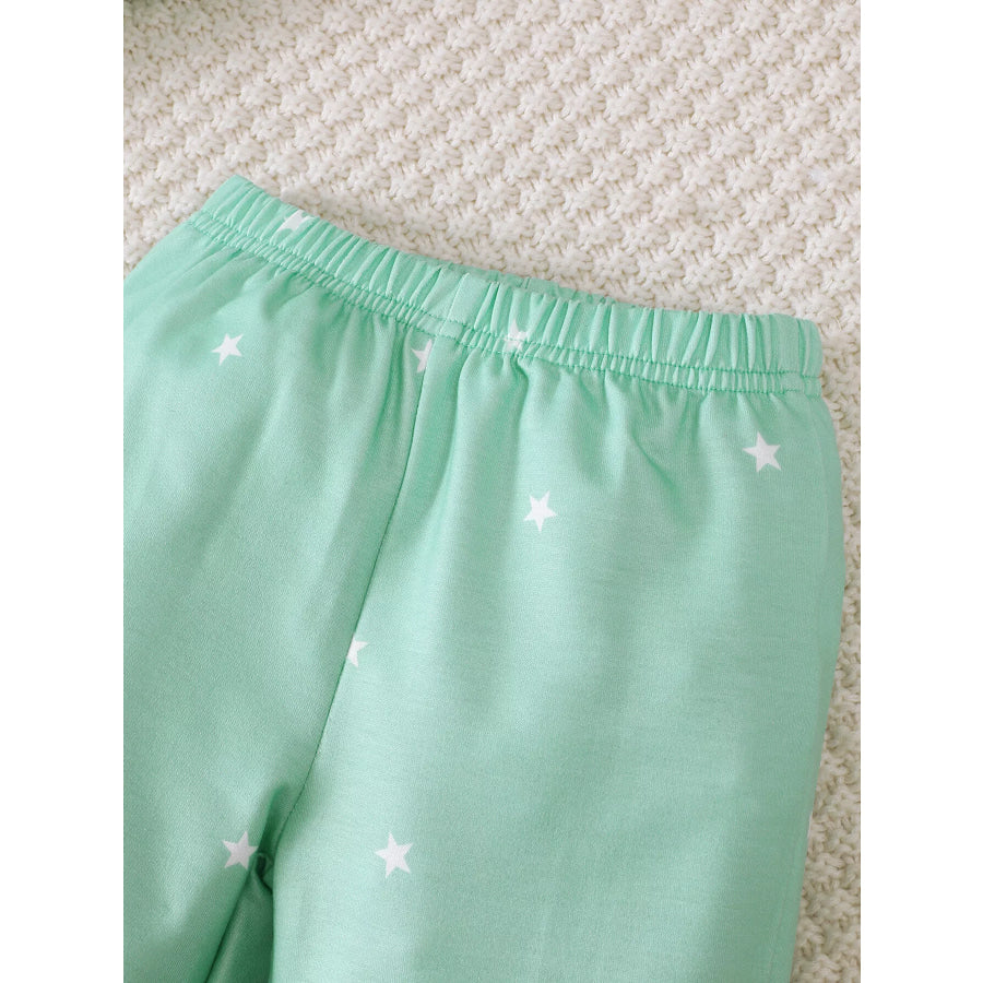 Children’s Star Print Long Sleeve Sweatshirt and Jogger Set Apparel Accessories