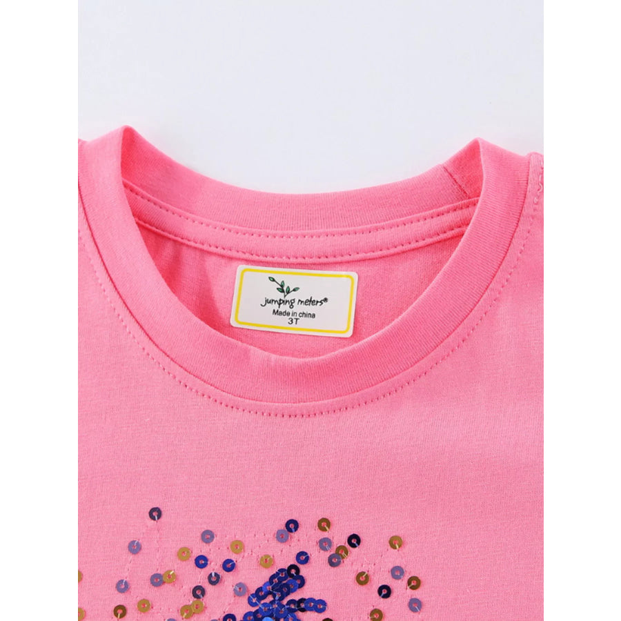 Children’s Star Sequin Round Neck Tee Apparel and Accessories