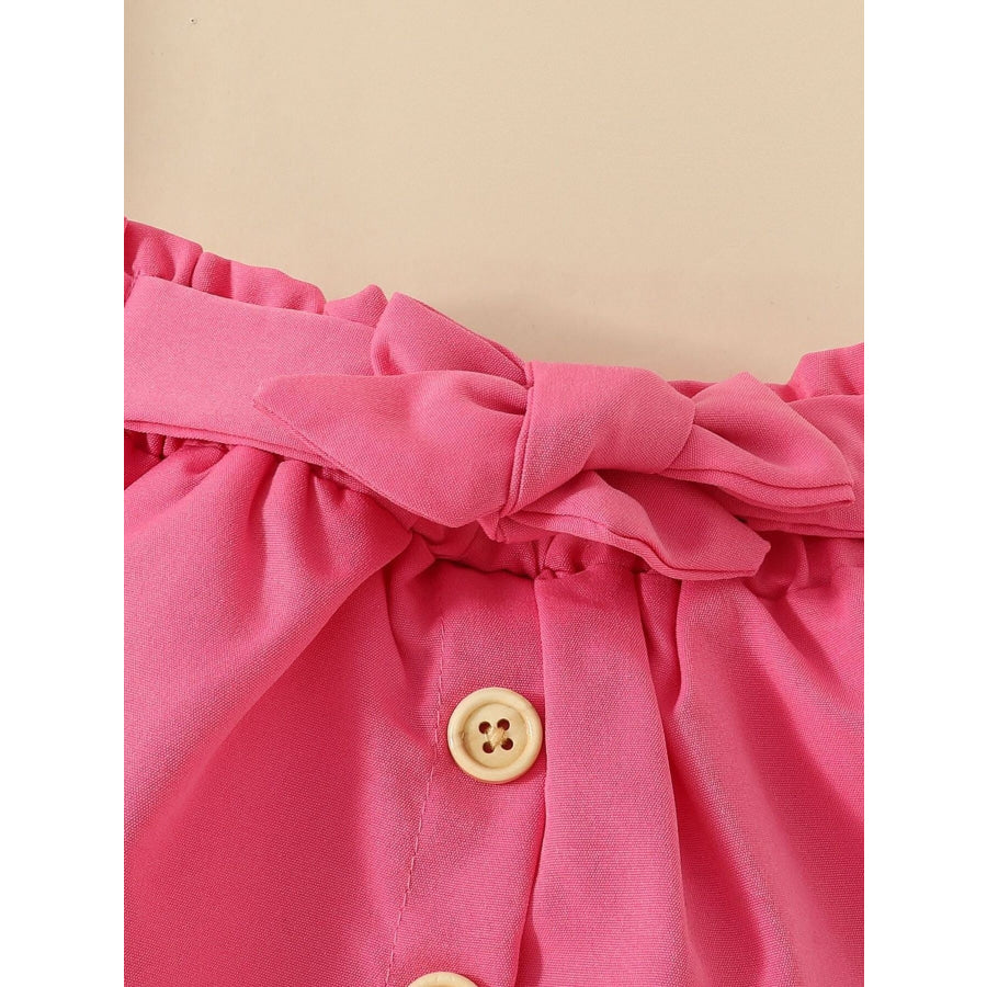 Children’s Strawberry Bunny Graphic Ruffle Sleeve Top and Skirt Set Apparel and Accessories