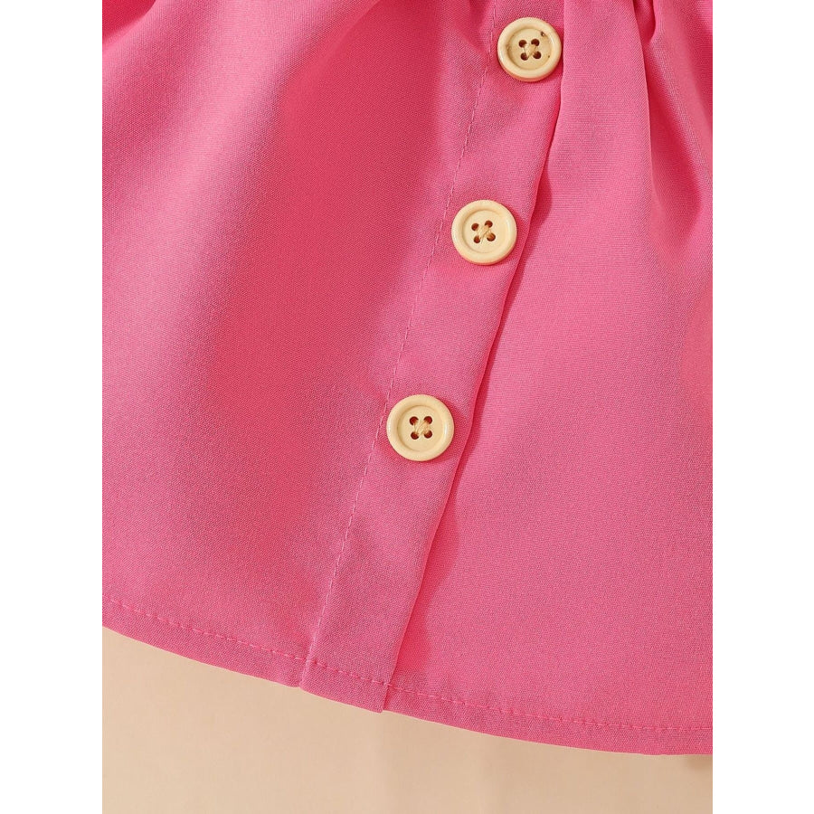 Children’s Strawberry Bunny Graphic Ruffle Sleeve Top and Skirt Set Apparel and Accessories