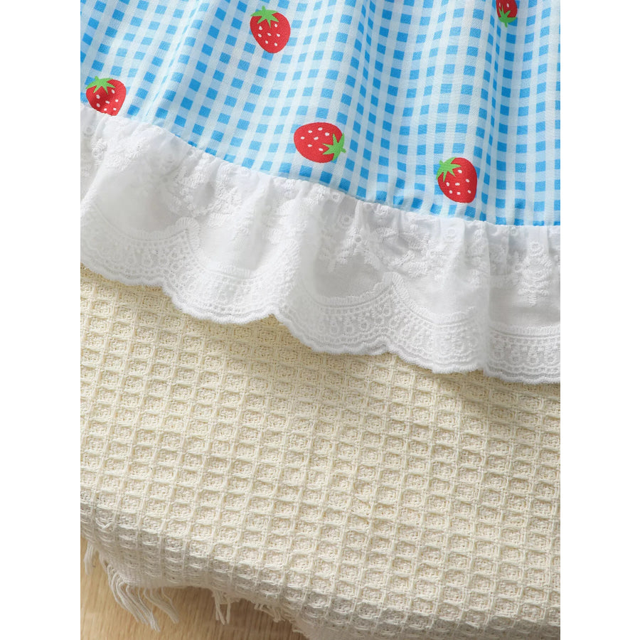 Children’s Strawberry Gingham Dress with Matching Purse & Hat Set Apparel and Accessories