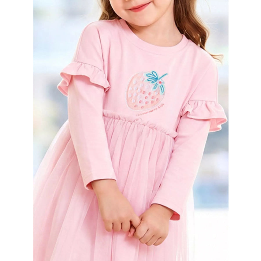 Children’s Strawberry Graphic Tulle Dress Apparel and Accessories