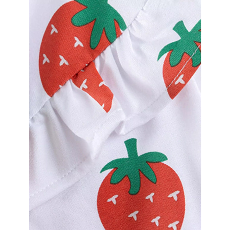 Children’s Strawberry Long Sleeve Sweatshirt and Leggings Set Apparel and Accessories