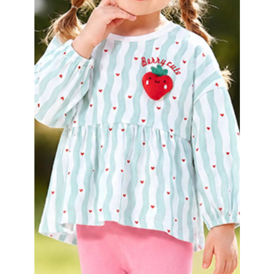 Children’s Strawberry Peplum Top and Leggings Set Apparel and Accessories