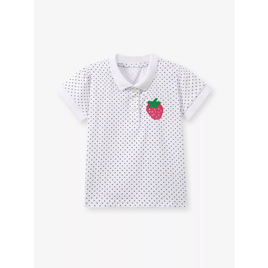 Children’s Strawberry Polka Dot Polo Apparel and Accessories