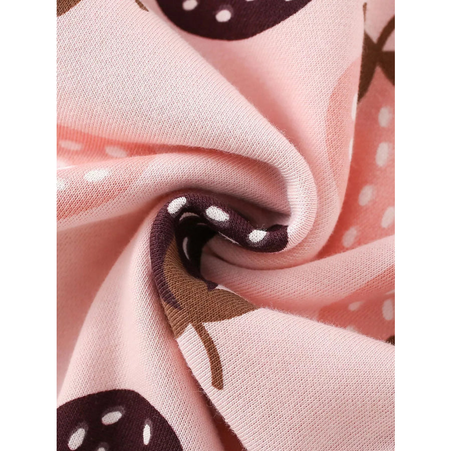 Children’s Strawberry Print Crew Neck Sweatshirt Apparel and Accessories