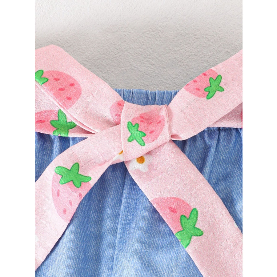 Children’s Strawberry Print Ruffled Cami and Shorts Set Apparel Accessories