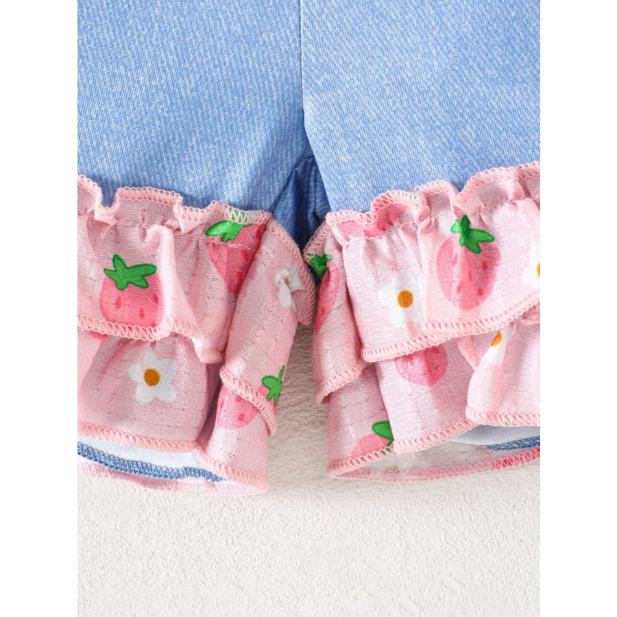 Children’s Strawberry Print Ruffled Cami and Shorts Set Apparel Accessories
