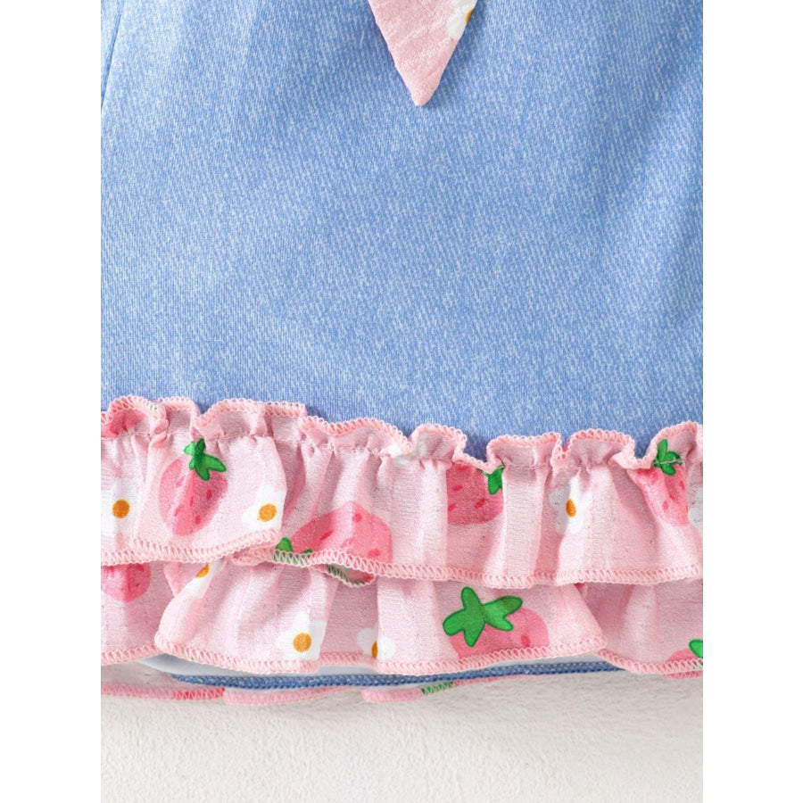 Children’s Strawberry Print Ruffled Cami and Shorts Set Apparel Accessories