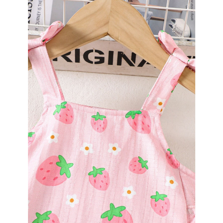 Children’s Strawberry Print Ruffled Cami and Shorts Set Apparel Accessories