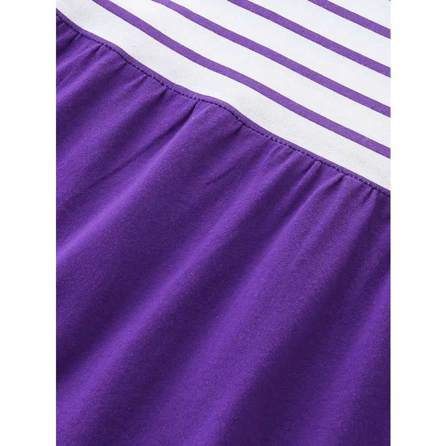 Children’s Striped & Animal Embroidered Dress Apparel and Accessories