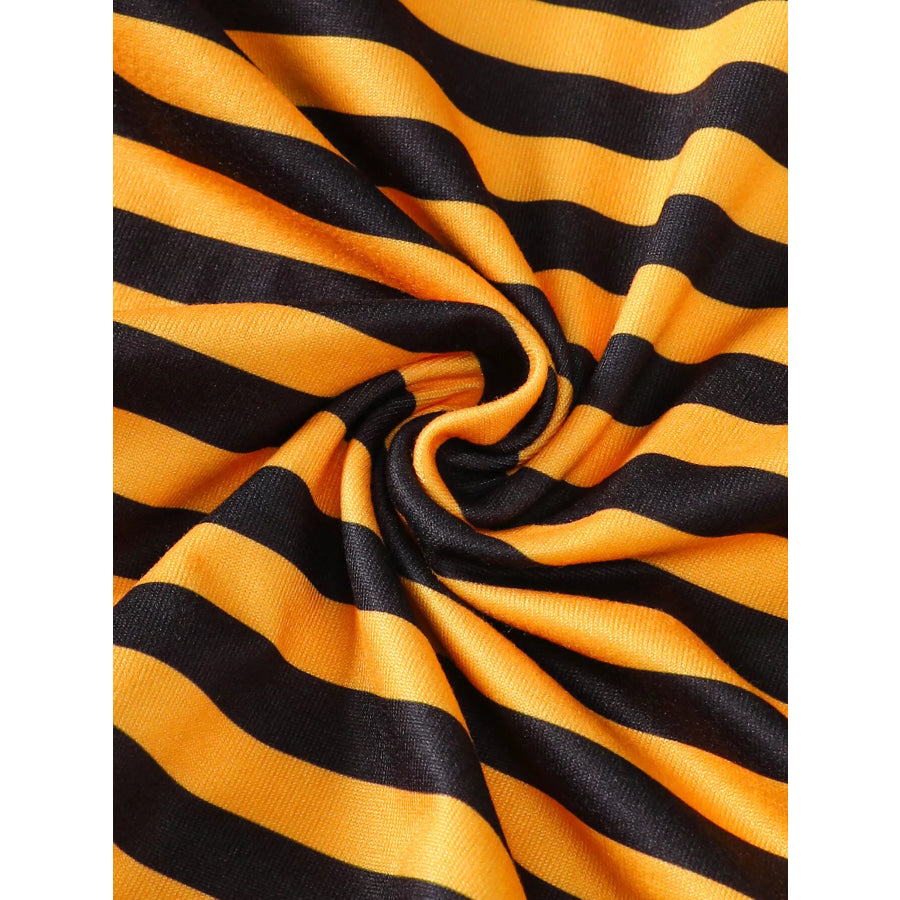 Children’s Striped Bodysuit & Overalls & Headband Set Apparel and Accessories