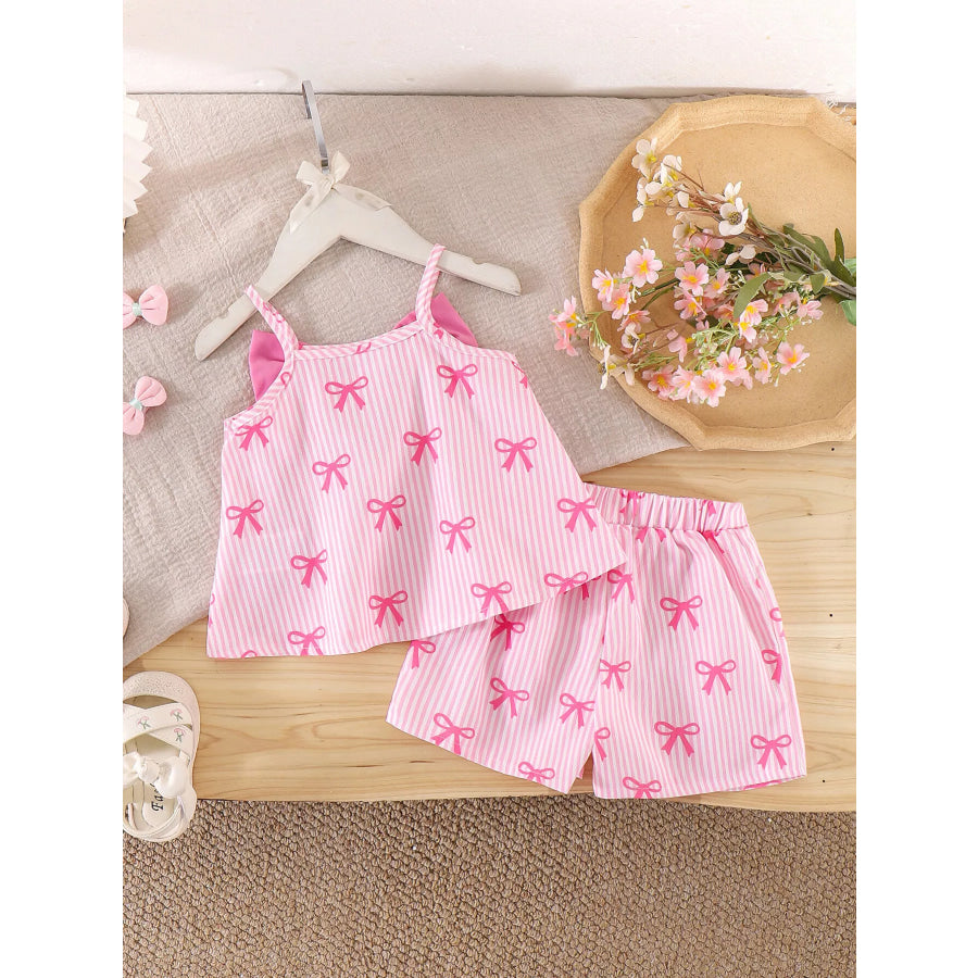 Children’s Striped Bow Cami and Shorts Set Apparel and Accessories