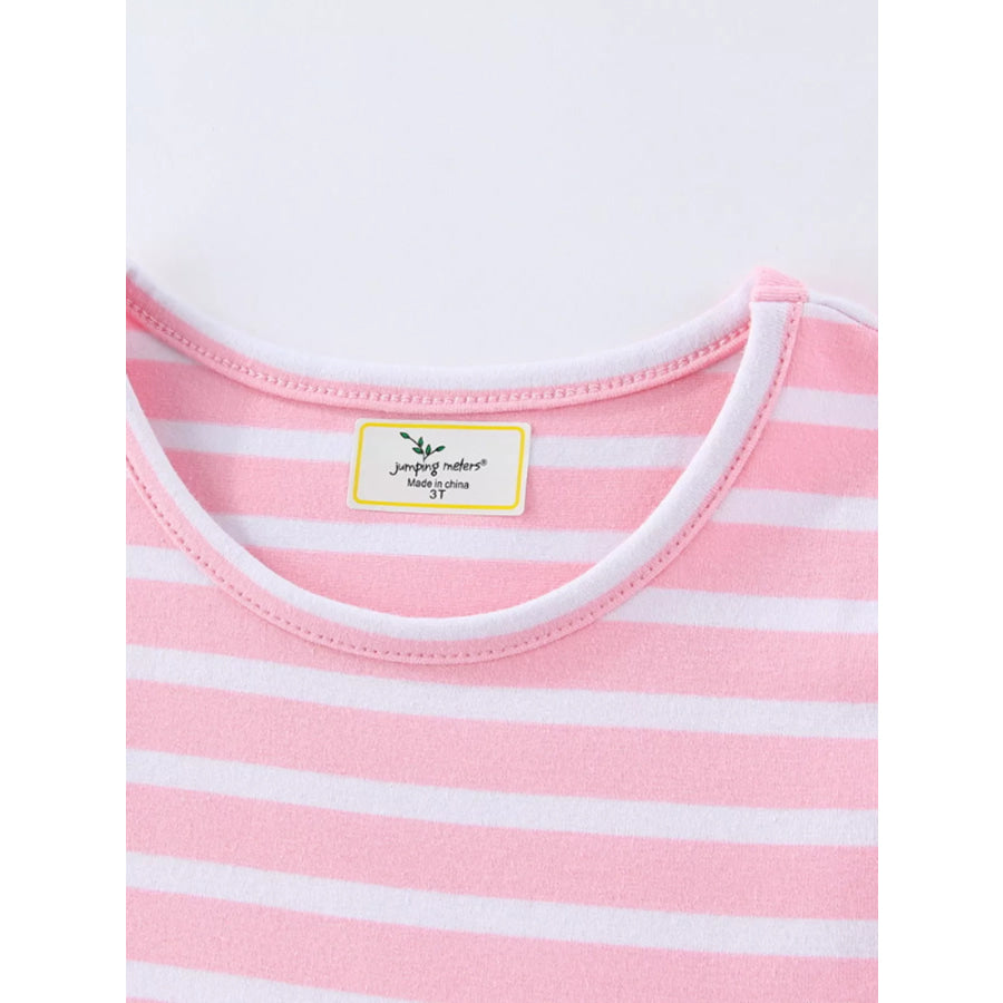 Children’s Striped Bunny Embroidered Dress Apparel and Accessories