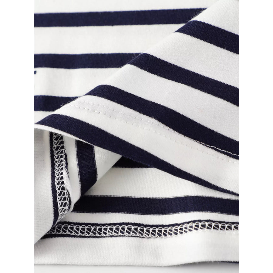 Children’s Striped Cat Short Sleeve Dress Apparel and Accessories