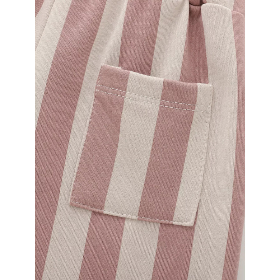 Children’s Striped Elastic Waist Casual Shorts Apparel and Accessories