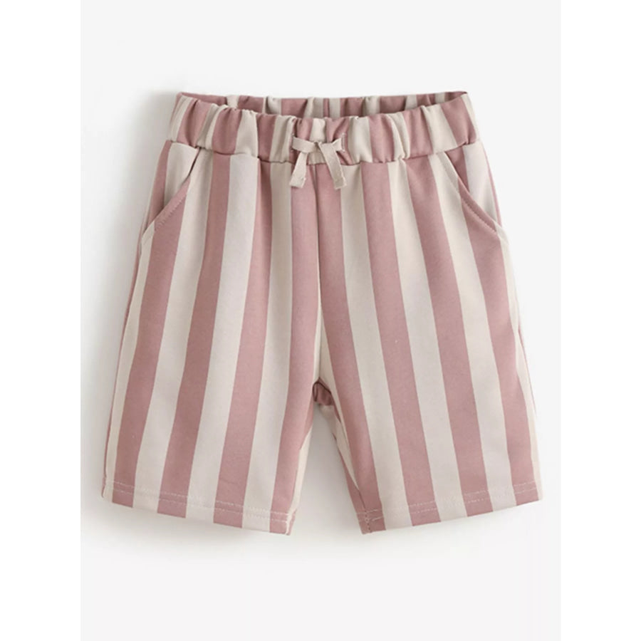 Children’s Striped Elastic Waist Casual Shorts Apparel and Accessories