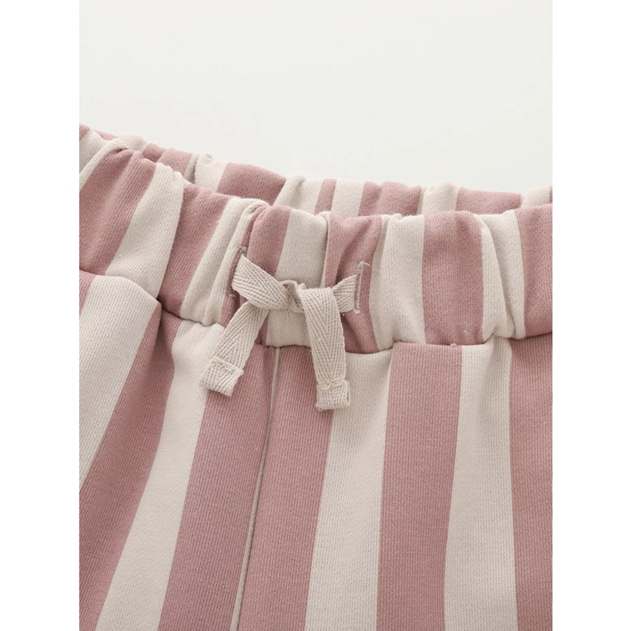 Children’s Striped Elastic Waist Casual Shorts Apparel and Accessories