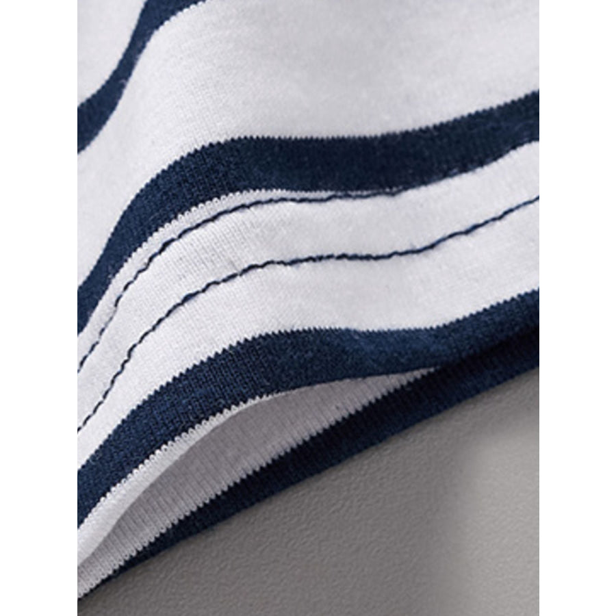 Children’s Striped Elephant Round Neck T-Shirt Apparel and Accessories