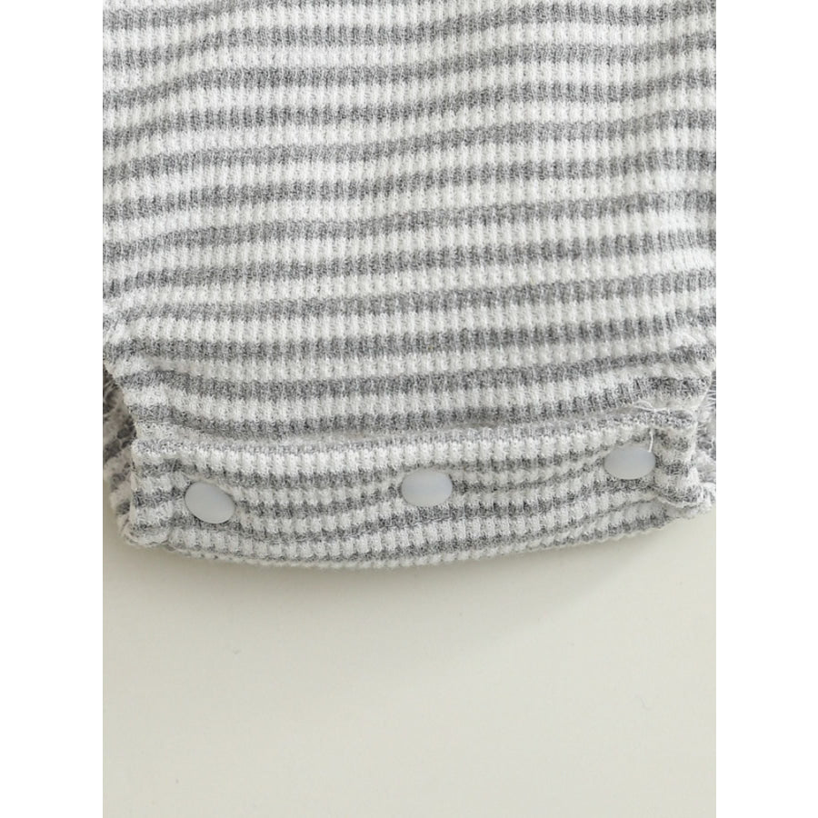 Children’s Striped Embroidered Animal Sleeveless One-Piece Apparel and Accessories