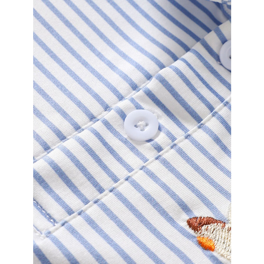 Children’s Striped Embroidered Duck Polo Apparel and Accessories