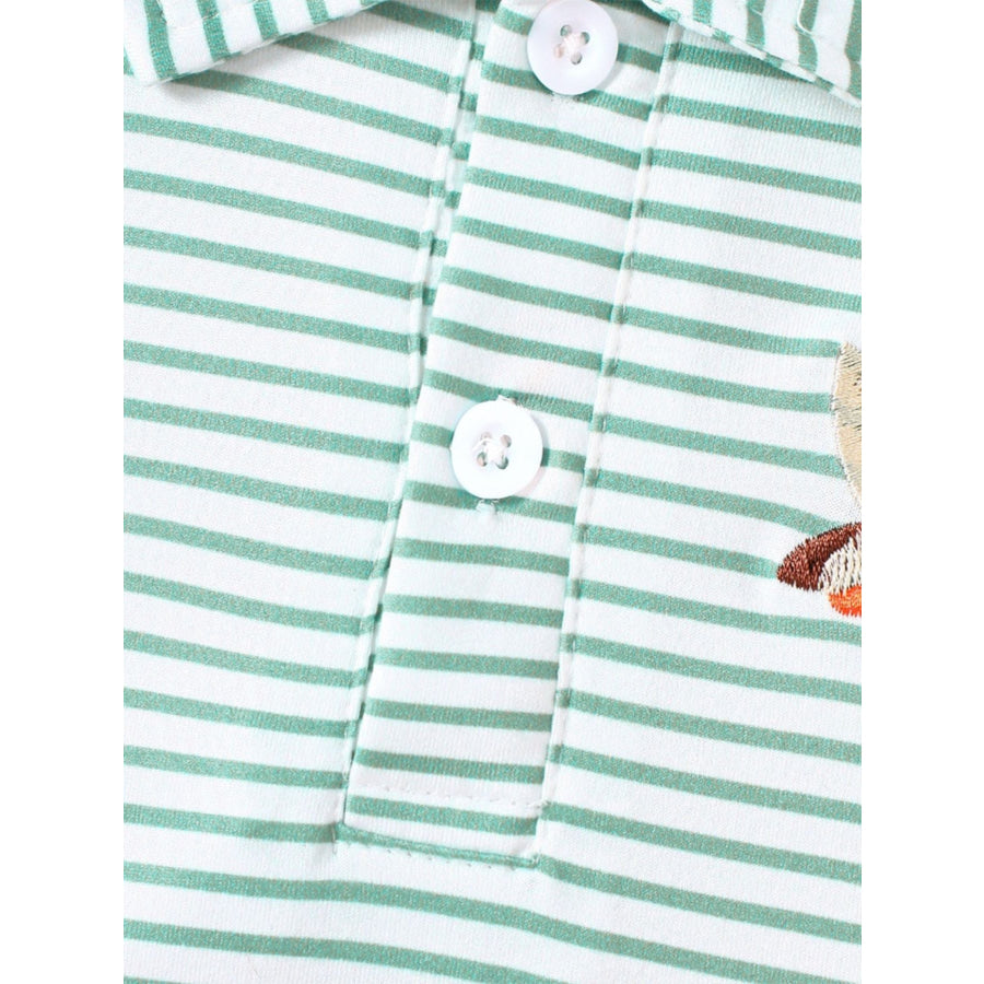 Children’s Striped Embroidered Duck Polo Apparel and Accessories