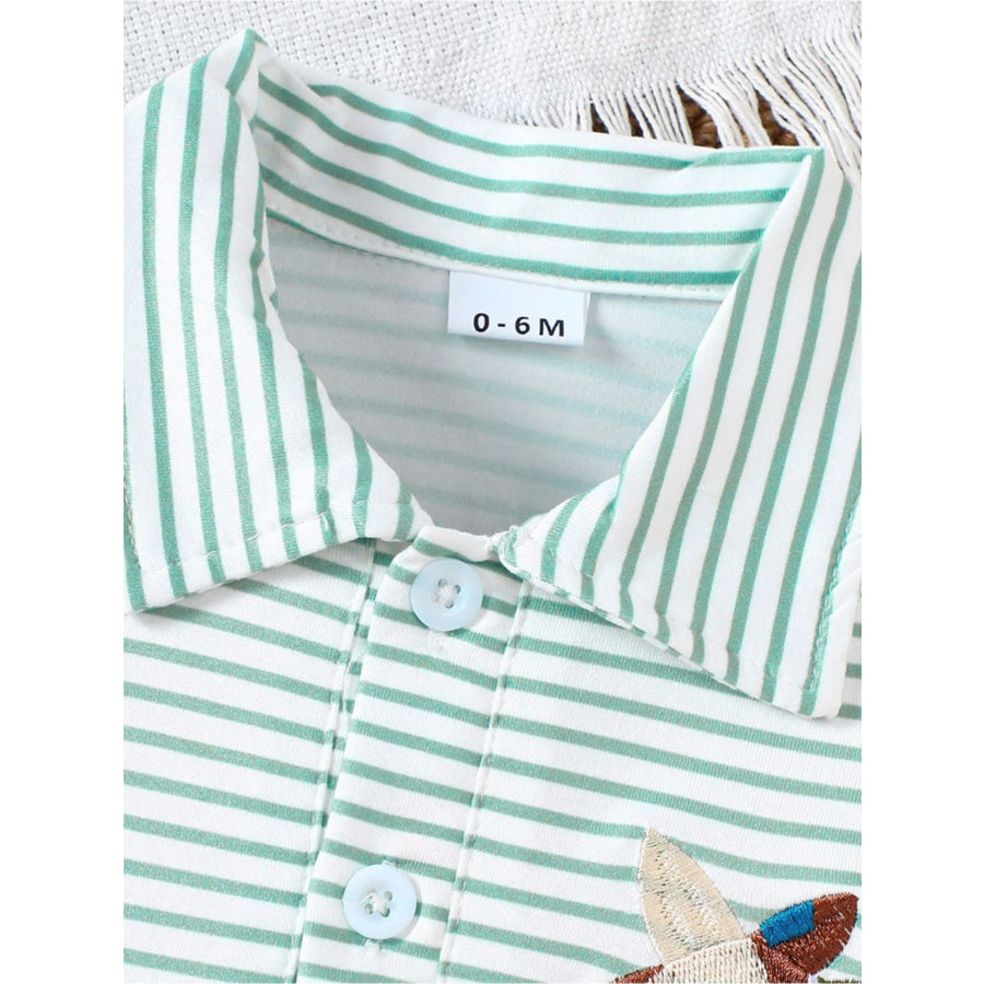Children’s Striped Embroidered Duck Polo Apparel and Accessories