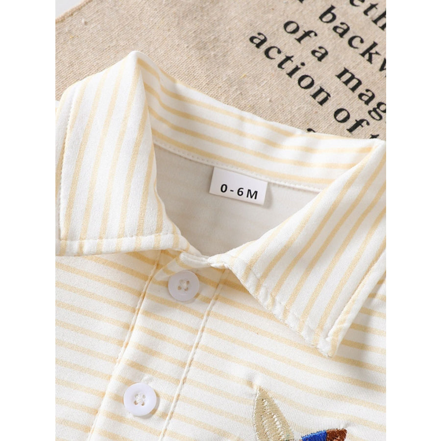 Children’s Striped Embroidered Duck Polo Apparel and Accessories