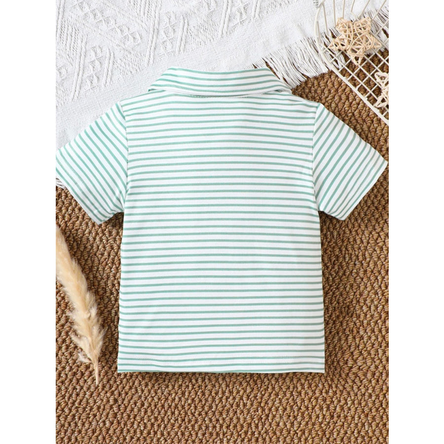 Children’s Striped Embroidered Duck Polo Apparel and Accessories