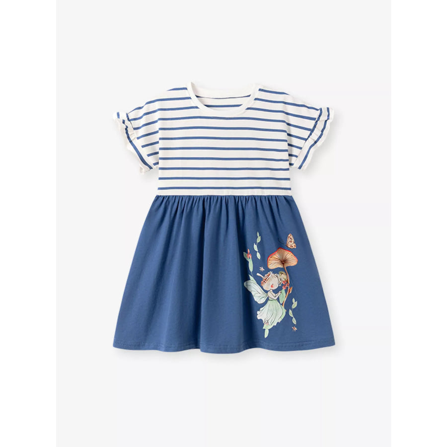 Children’s Striped Fairy Casual Dress Apparel and Accessories