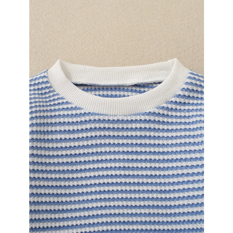 Children’s Striped Long Sleeve Top and Pants Set Apparel and Accessories