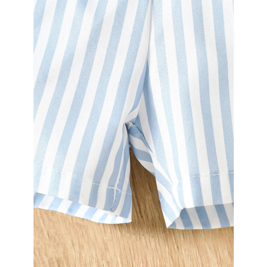 Children’s Striped Pocket Tee and Shorts Set Apparel and Accessories